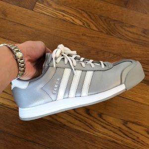 Worn once silver adidas Samoa’s